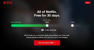 Step 7 In Order To Gain Customers Netflix Offers A 30 Day Free Trial Period Jane Determines This Is The Perfe Netflix Free Trial Netflix Free Netflix Videos