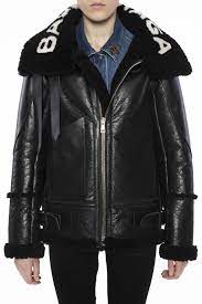 1280 x 1600 jpeg 230 кб. Fur Collar Leather Jacket Balenciaga Vitkac Germany