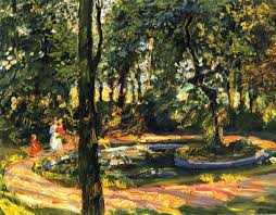 Max Slevogt Kinder Am Teich Der Garten In Godramstein 1909 Gartenkunst Deutsche Kunstler Kunst