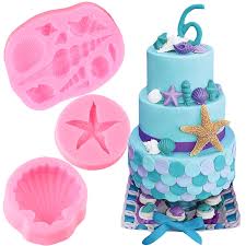 Check spelling or type a new query. Mujiang Seashell Silicone Fondant Mold Big Sea Shells Chocolate Candy Starfish Mold For Beach Theme Wedding Birthday Party Cake Amazon In Home Kitchen