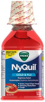 Vicks Nyquil Cold Flu Nighttime Relief Vanilla Cherry