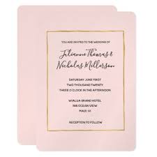 Blush Pink Gold Simple Chic Wedding Invites Zazzle Com Chic Wedding Invitations Chic Wedding Pink And Gold