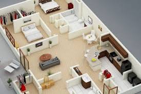 Dengan menggunakan cat warna putih pada dindingnya maka akan menimbulkan kesan yang bersih, rapi dan luas pada ruangan. 7 Tren Desain Denah Rumah Minimalis 3 Kamar Tidur Terbaru