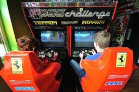 It is known for its pioneering hardware and graphics, nonlinear gameplay, a selectable soundtrack with music composed by hiroshi kawaguchi, and the hydraulic motion simulator deluxe arcade cabinet.the goal is to avoid traffic and reach one of five destinations. Go Head To Head With A Friend On Our Ferrari F355 Challenge Arcade Machine Picture Of Cex Weston Super Mare Weston Super Mare Tripadvisor