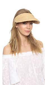 Hat Attack Raffia Braid Visor Natural Lyst
