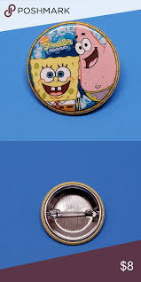 Spongebob Squarepants Button Pin In 2020 Spongebob Spongebob Squarepants Squarepants