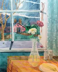 I don't find a feminist linking of kinder, kuche, kirche. View Through The Kitchen Window Painting By Jim Hollich