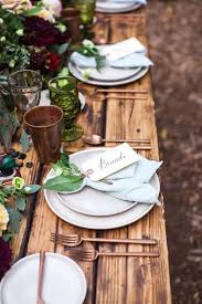 50 Rustic Wedding Table Settings With Raw Wooden Table Wedding Centerpieces Tableware Arrangement F Wedding Table Settings Table Decorations Table Settings