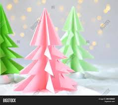 Now the christmas tree greeting card is ready to send to the friend. Origami 3d Xmas Tree Image Photo Free Trial Bigstock