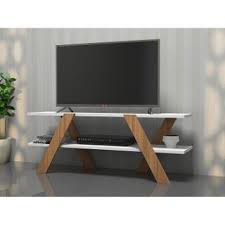 Rani Basic Tv Unitesi Ahsap Ayakli Sade Ve Minimalist Tasarim Tv Sehpasi Beyaz Ceviz Kolay Kurulum Genislik 120cm Yukseklik 45c Mobilya Tasarim Kitaplik