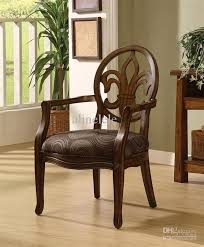 Fleur De Lis Wood Home Decor Comfortable Living Room Furniture Accent Chairs For Living Room
