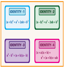 Algebraic Identities Charts Printable Formulas