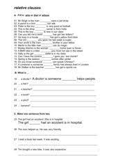 Replacing a relative clause by a participle construction replace the relative clause by a participle construction while keeping the rest of the sentence unchanged. Englisch Arbeitsmaterialien Relative Clauses 4teachers De