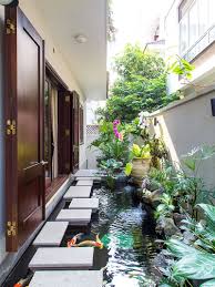 Kolam Ikan Minimalis Di Lahan Sempit Samping Rumah Modern Kolam Ikan Desain Lanskap Water Feature