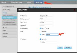 Manual Internet Profile Settings Apn Setting Phones Routers Modems