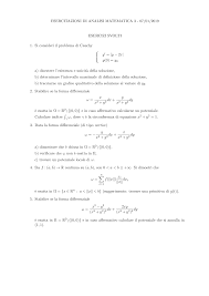 Risolvere il seguente problema di cauchy. 2