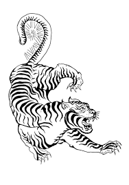 Black And White Japanese Tiger Tattoo Designs Sak Yant Tiger Design Tiger Tattoo Leopard Tattoos Japanese Tiger Tattoo