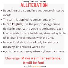 Alliteration Poetic Device Examples And Definitions Teaching Literature Poetic Devices Literary Terms