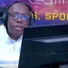 Radio anchor dives under desk live