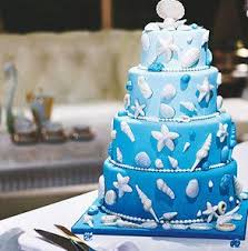 Gateau De Mariage Bleu Theme Mer Et Ocean Elegant Wedding Cakes Cake Engagement Cakes