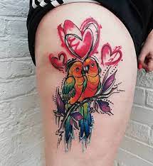 30 Adorable Parrot Tattoo Designs You Will Love Cuded Parrot Tattoo Lovebird Tattoo Tattoo Designs