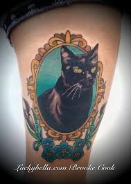 Ryan And Brooke Cook Tattoos Tattoos Traditional Old School Traditional Cat Portrait Black Cat Tattoos Cat Portrait Tattoos Cat Tattoo