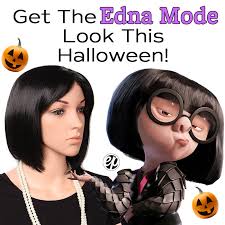 This Black Bob Wig Has A Blunt Fringe Like Edna Mode But Can Also Easily Be Brushed To The Sides Like Your Favo Stylish Hair Short Black Hairstyles Black Hair