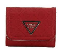 Guess Portemonnaie Lyra Red Logopragung Uberschlag Rot Geldborse Damen Geldtasche Geldbeutel