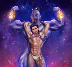 Rule34 - If it exists, there is porn of it  zane nox, aladdin (character),  genie (aladdin), mena massoud, will smith  912