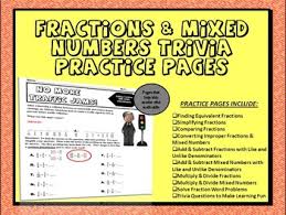 We're about to find out if you know all about greek gods, green eggs and ham, and zach galifianakis. Fractions Mixed Numbers Practice With Trivia Questions Tpt