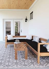 You can even build two ottomans, complete with matching cushions, to double as small tables. Our Diy Outdoor Patio Sectional Chasing Linen Live Art Entertainment Watercolor Design