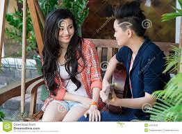 Vietnamese lesbian couple stock photo. Image of love - 51910622