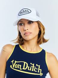 Von Dutch White & Black Classic Trucker Hat