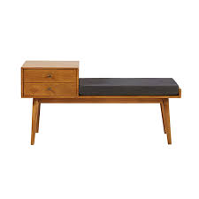 Un Esprit R Eacute Tro Succombez Au Style De Cette Banquette D 39 Entr Eacute E En Manguier Flynn Qui Cultive Un Des Entree Vintage Banquette Meuble Couloir