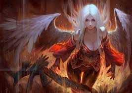 5 ft 9 in (1,75 m) hair color: Hd Wallpaper Fantasy Angels Wings Red Eyes White Haired Angel Character Illustration Wallpaper Flare