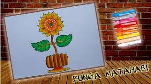 Mewarnai bunga mawar koleksi gambar bunga hitam putih untuk mewarnai of download gambar mewarnai mekah. Cara Menggambar Bunga Matahari Gradasi Warna Oil Pastel Youtube