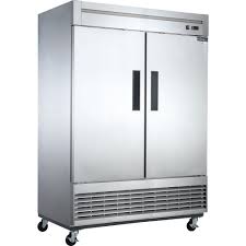 The principal purpose of a refrigerator or freezer is to keep cold or frozen inventory out of the danger zone. Dukers 40 7 Cu Ft 2 Door Commercial Refrigerator In Stainless Steel D55r The Home Depot