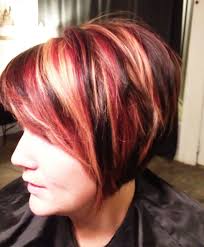 Popular short red hairstyle ideas. Blonde Hair Short Black Hair With Blonde And Red Highlights