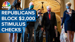 Republicans Block Democrats Attempt To Pass 2 000 Stimulus Checks Youtube