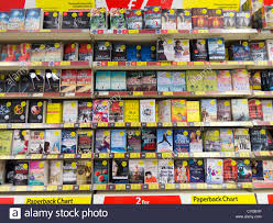 Paperback Books For Sale In A Tesco Store Stock Photo