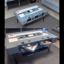 Cassette Tape Coffee Table Tdk D C90 Quirky Furniture Game Room Decor Unique Furniture