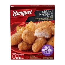 These homemade spicy chicken nuggets are better than takeout. Chicken Nuggets And Fries Banquet