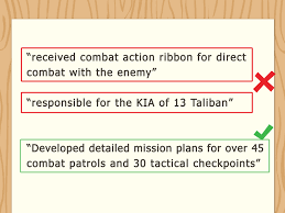 add military experience to a resume