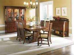 Broyhill Furniture Artisan Collection Mission Style Trestle Dining Table Set Item 5077 40 4218 Broyhill Furniture Trestle Dining Tables Dining Table Setting