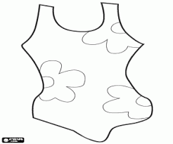 Bathing Suit Clipart Black And White A Swimsuit For Women Coloring Page Coloring Pages Flower Coloring Pages Color