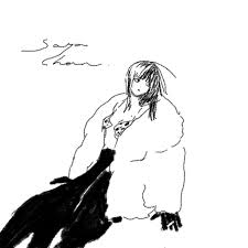 白か黒か イラスト モノクロイラスト 派手髪 ツートーンカラー ファーコート シンプルイラスト らくがき らくがき帳 ファッションイラスト ファッション illustration fashion 冬コーデ 派手 follow the link イラスト モノクロ ポスターデザイン