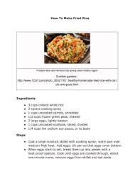 How To Make Fried Rice By Phoebearonson Issuu