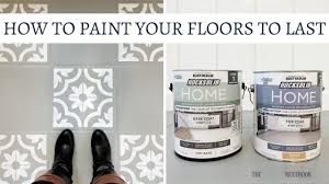 How To Paint Your Floors To Last Rocksolid Home By Rust Oleum In 2020 Rustoleum Painting Tile Floors Flooring