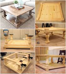 Diy Balustrade Coffee Table 1 Jpg 720 814 Pixels Table Basse En Bois De Palette Construire Une Table Basse Table De Salon