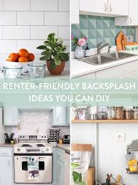 Removable Backsplash Ideas For Renters There Are Lots Of Ways To Diy Yourself A Better Looking Kit Rental Kitchen Rental Kitchen Makeover Removable Backsplash